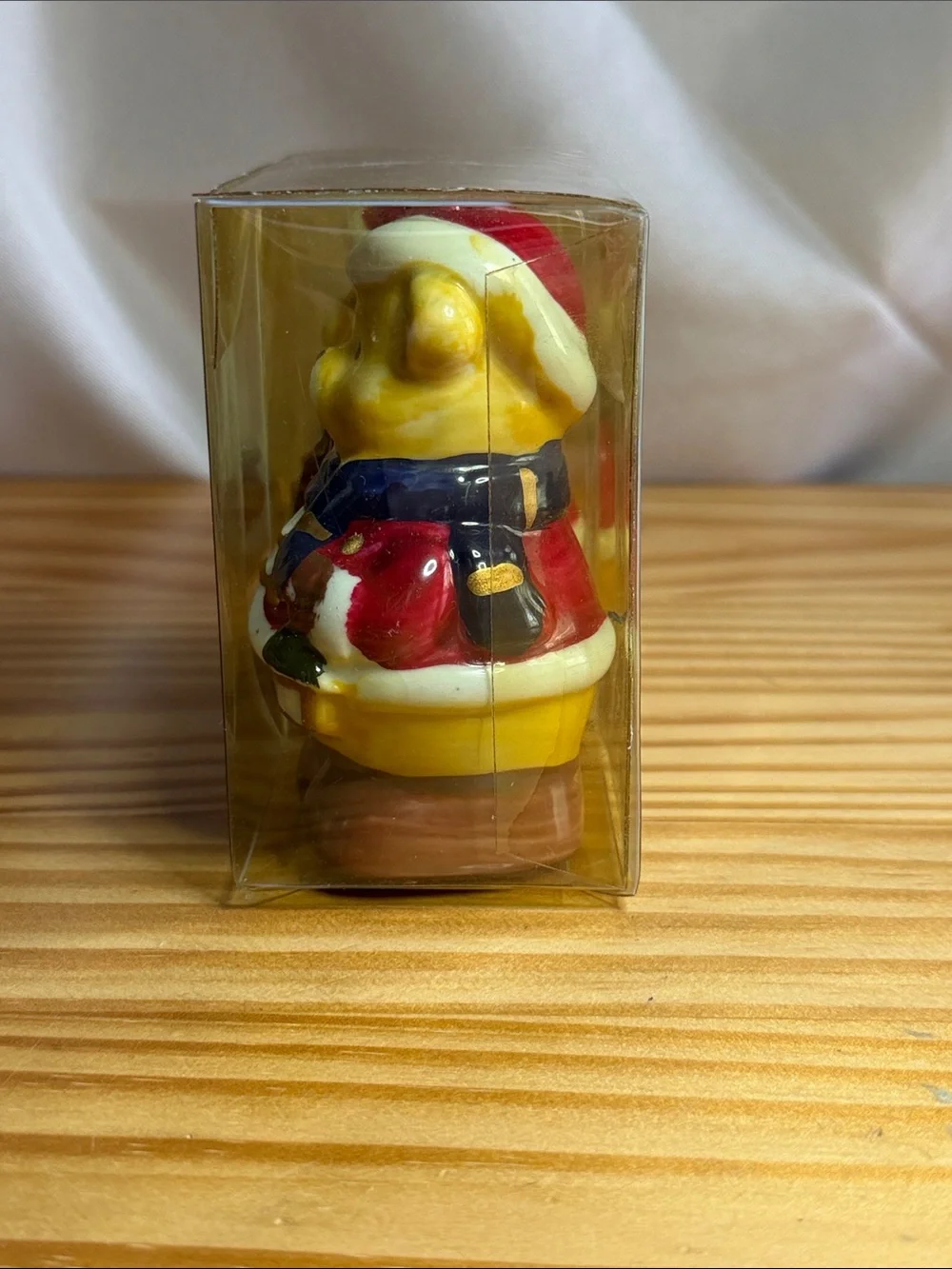 Vintage Christmas Teddy Bear Salt & Pepper Shakers Set NIB 3.75